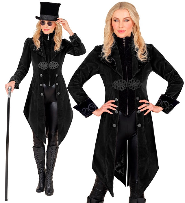 BLACK VELVET GOTHIC COAT