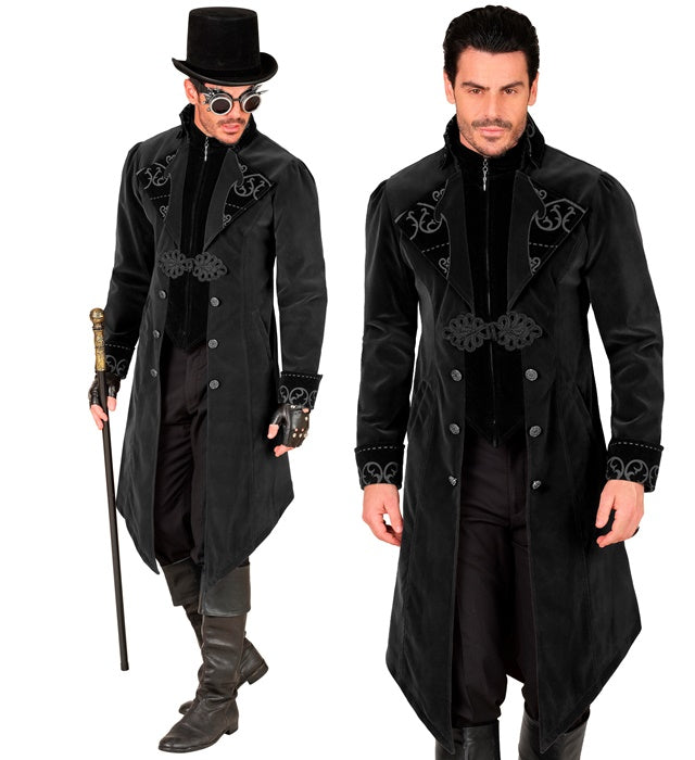 BLACK VELVET GOTHIC COAT