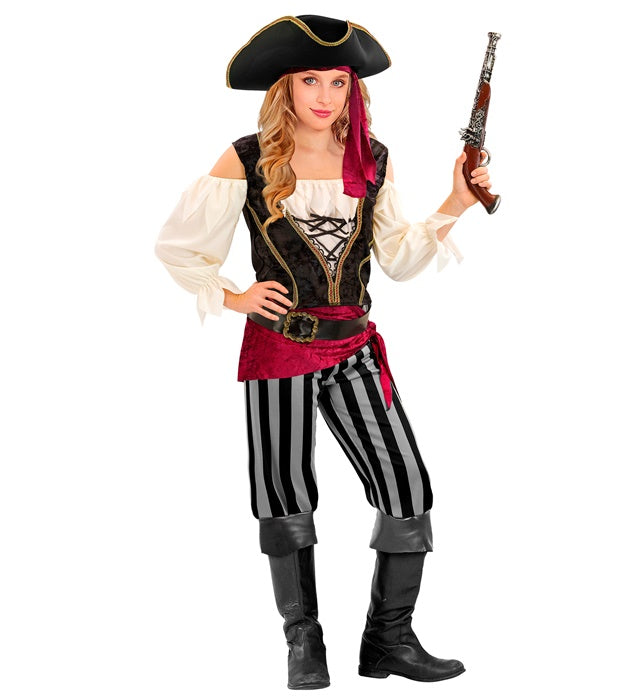 PIRATE" (SHIRT WITH VEST, PANTS, SASH, BELT, HEADBAND, HAT)