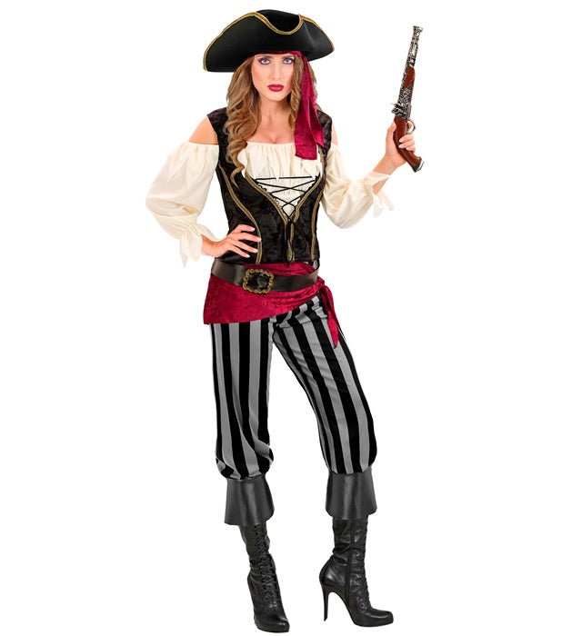 PIRATE" (SHIRT WITH VEST, PANTS, SASH, BELT, HEADBAND, HAT)