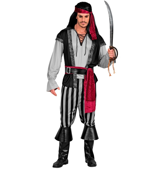 PIRATE" (SHIRT WITH VEST, PANTS, SASH, BELT, HEADBAND, BOOT COVERS)