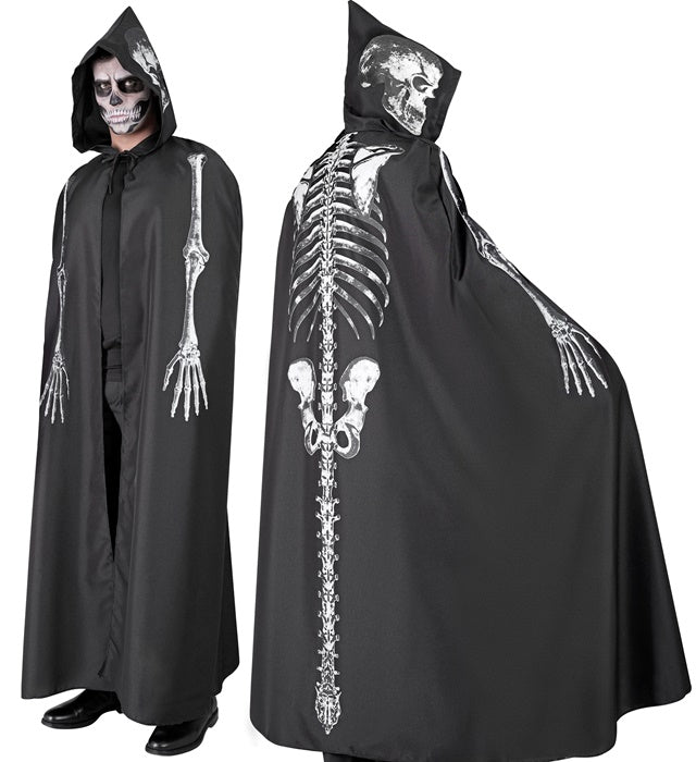 SKELETON HOODED CAPE" 150 CM
