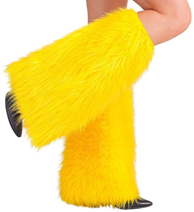 YELLOW PLUSH LEG WARMERS
