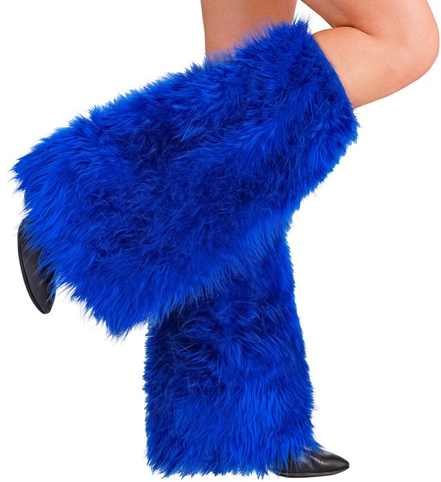 “ROYAL BLUE PLUSH LEG WARMERS”