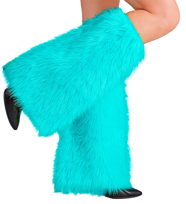 “TURQUOISE PLUSH LEG WARMERS”