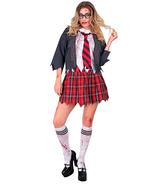 ZOMBIE SCHOOL GIRL" (JACKET WITH SHIRT, SKIRT, TIE, SOCKS)