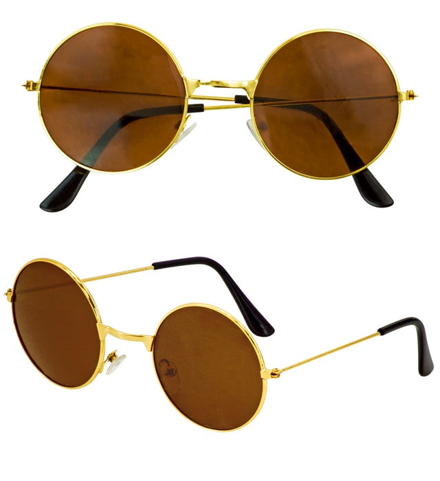 HIPPIE GLASSES WITH BROWN LENSES