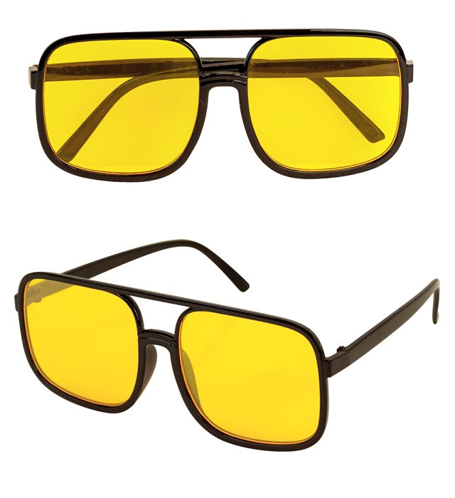 THE 90S HIP HOP GLASSES WITH YELOOW LENSES