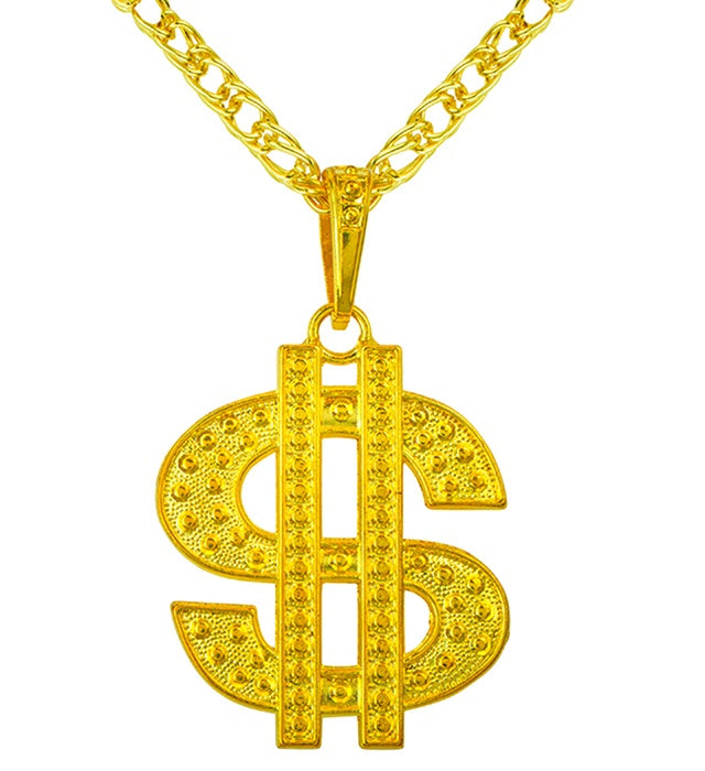 DOLLAR NECKLACE" WITH QUALITY CHAIN & PENDANT - 70 CM