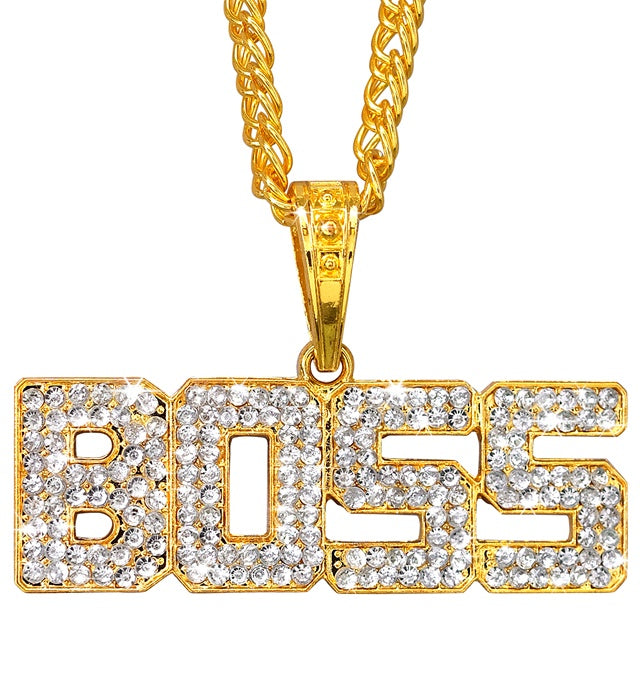 STRASS BOSS NECKLACE" 65 CM