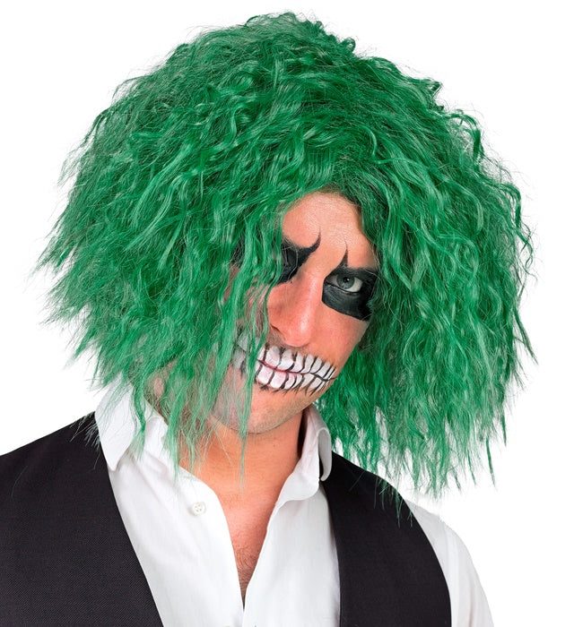 GREEN SINSITER CLOWN WIG" IN BOX