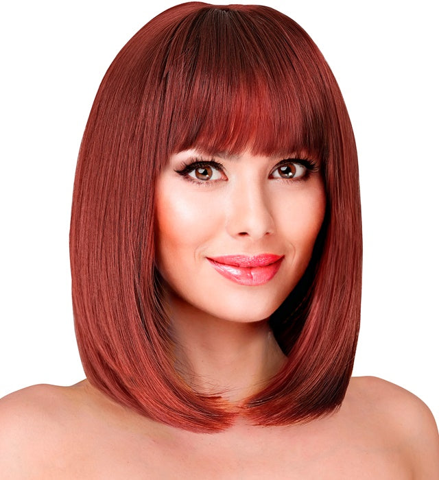BURGUNDY LAYLA DREAM HAIR WIG" IN COLOR BOX