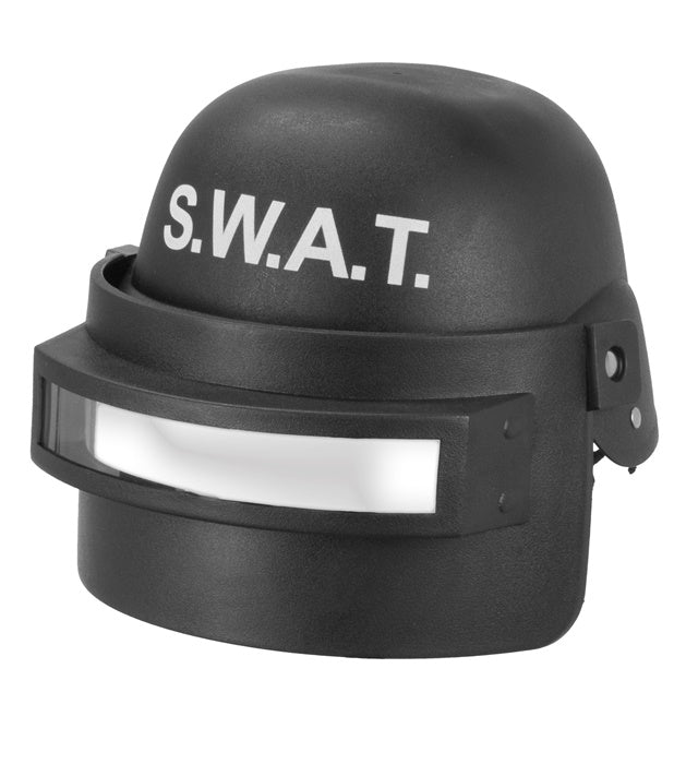 S.W.A.T. HELMET WITH VISOR" HARD PLASTIC - CHILD SIZE