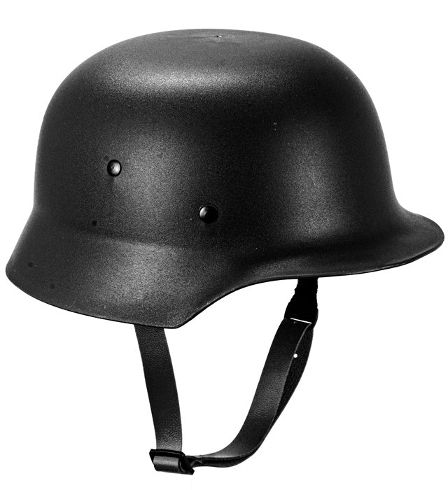 BLACK MILITARY HELMET" HARD PLASTIC - ADULT SIZE