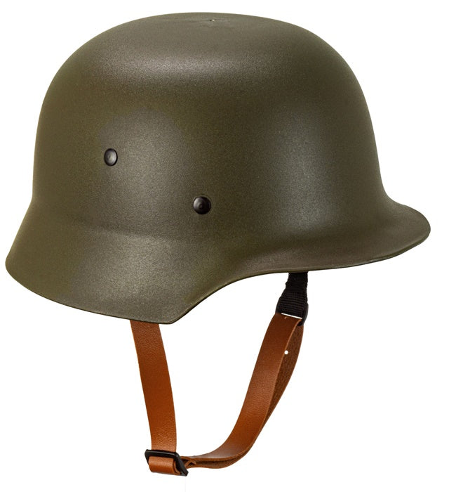 GREEN MILITARY HELMET" HARD PLASTIC - ADULT SIZE