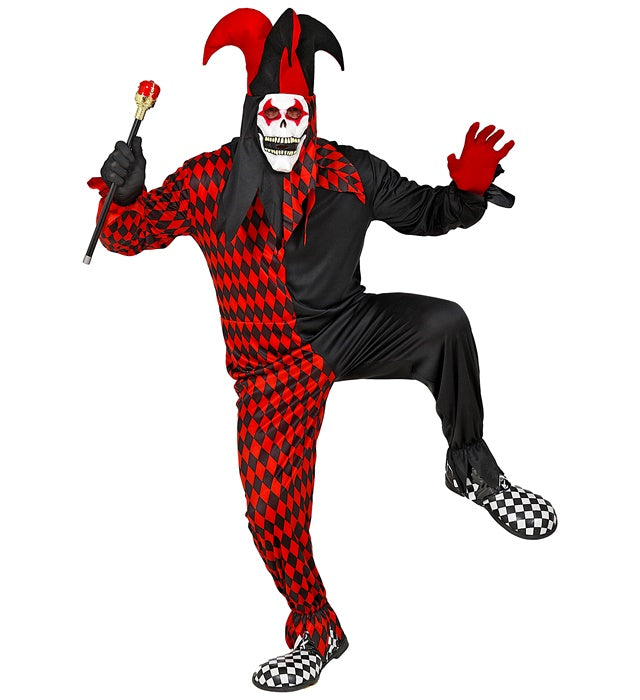EVIL HARLEQUIN" (JUMPSUIT, HOODED MASK WITH HAT)