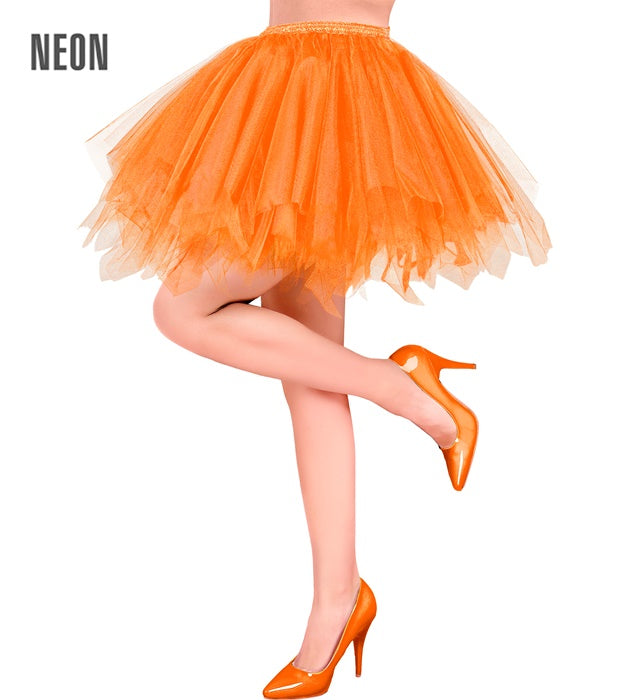 NEON ORANGE TUTU" WITH INNER POCKET FOR LED LIGHTS