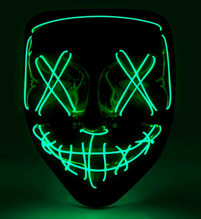 GREEN LED SCARY MASK