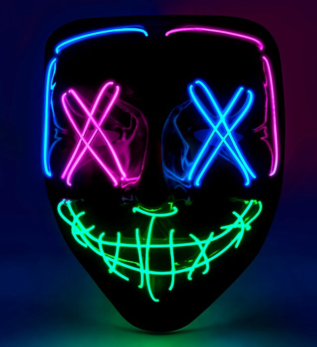 COLORED LED SCARY MASK