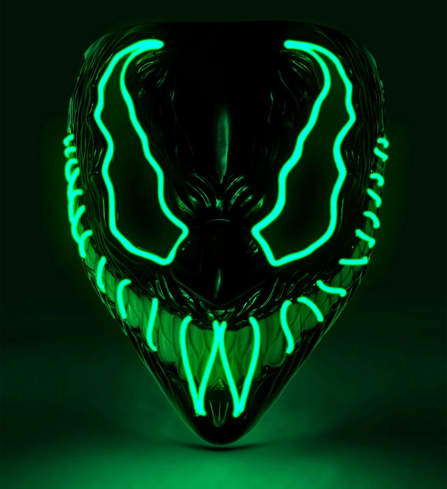 GREEN LED MONSTER MASK