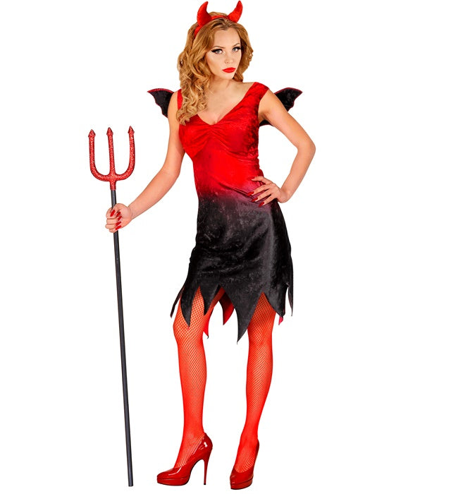 DEVIL LADY" (DRESS WITH WINGS, HORNS)