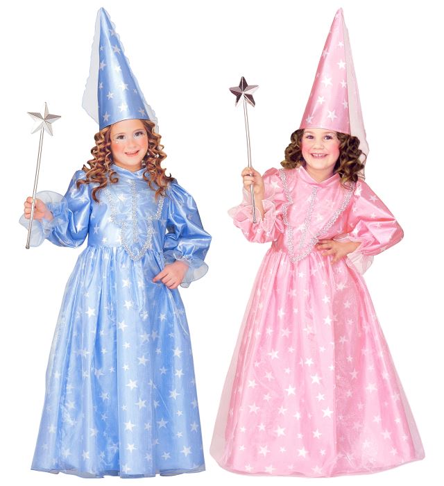 MAGIC FAIRY" PINK AND LIGHT BLUE ASS. (DRESS, HAT WITH VEIL)
