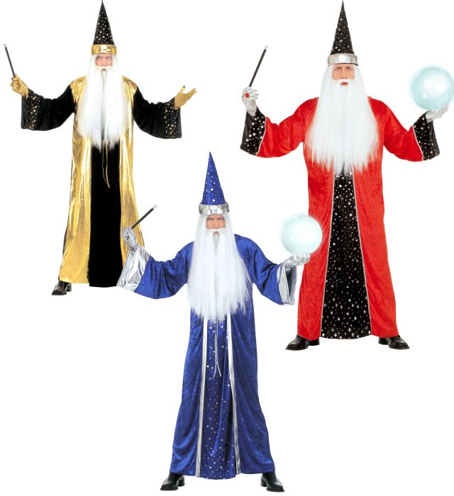 FANTASY WIZARD" 3 COLORS ASS. (ROBE, HAT)