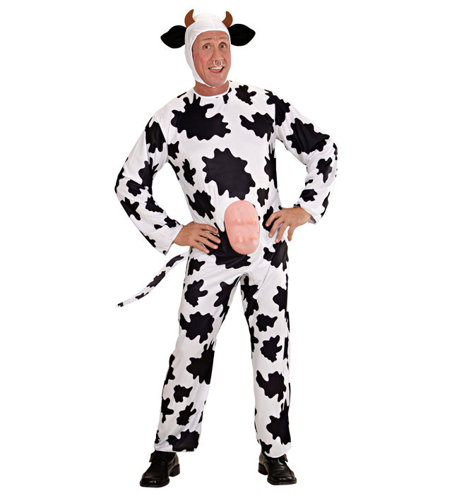 FUNNY COW" (JUMPSUIT WITH NIPPLES, HEADPIECE WITH HORNS)