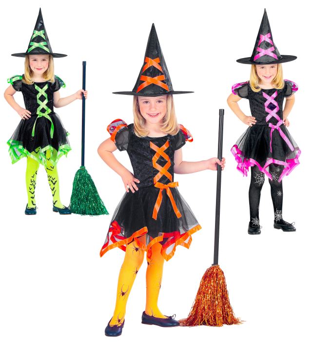 RIBBON WITCH" 3 COLORS ASS. (DRESS, HAT)