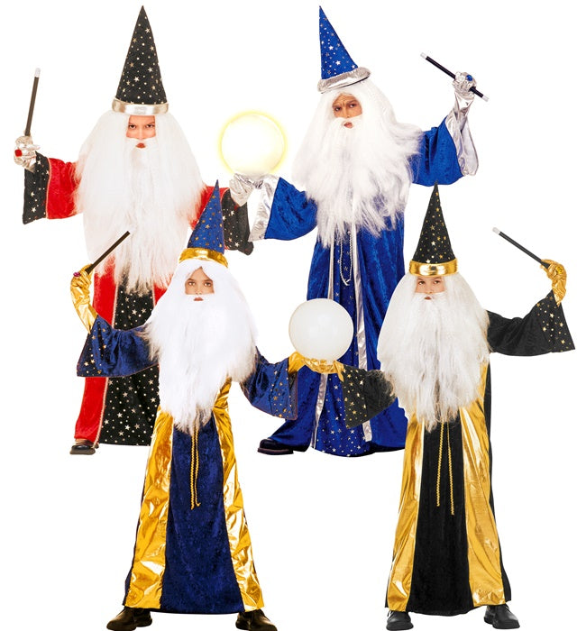 FANTASY WIZARD" VELVET - 4 STYLESASS. - (ROBE, HAT)