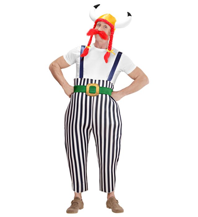 GAULOIS" (MAXI PANTS WITH BRACES, BELT, HELMET WITH PLAITS, MOUSTACHE)
