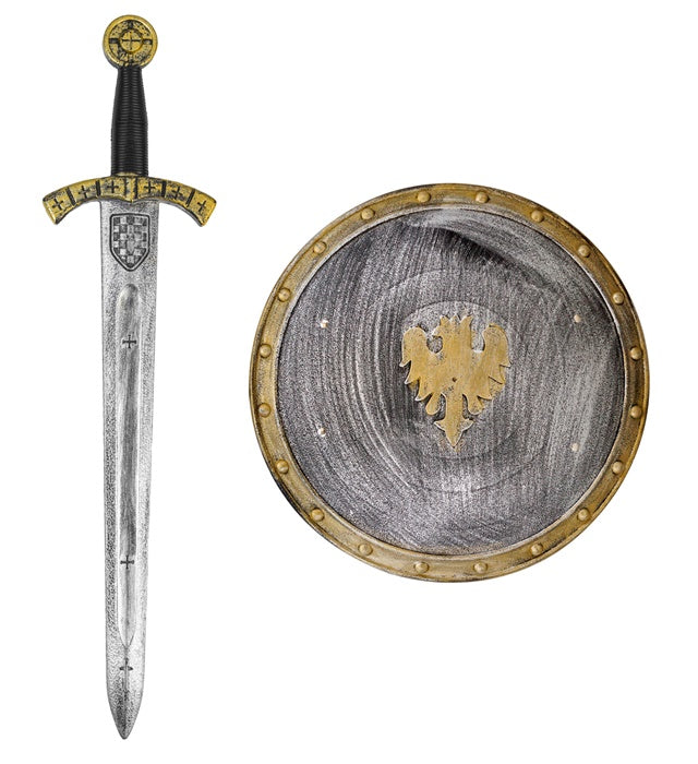 MEDIEVAL KNIGHT SHIELD & SWORD" SHIELD 37 CM, SWORD 61 CM