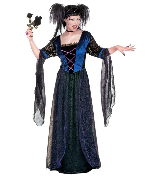 GOTHIC PRINCESS" (VELVET DRESS WITH VEILS, HEADPIECE WITH VEIL)