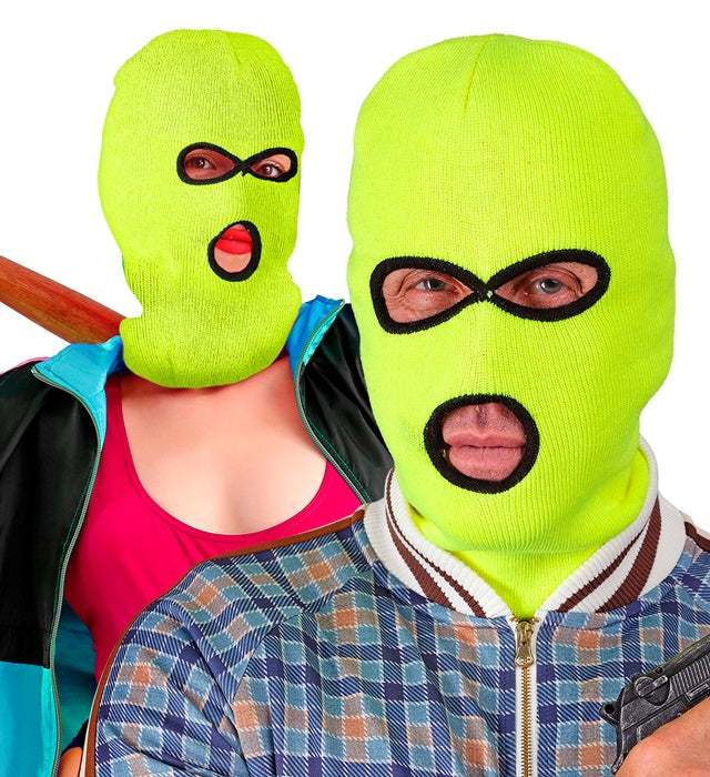 NEON YELLOW BALACLAVA MASK