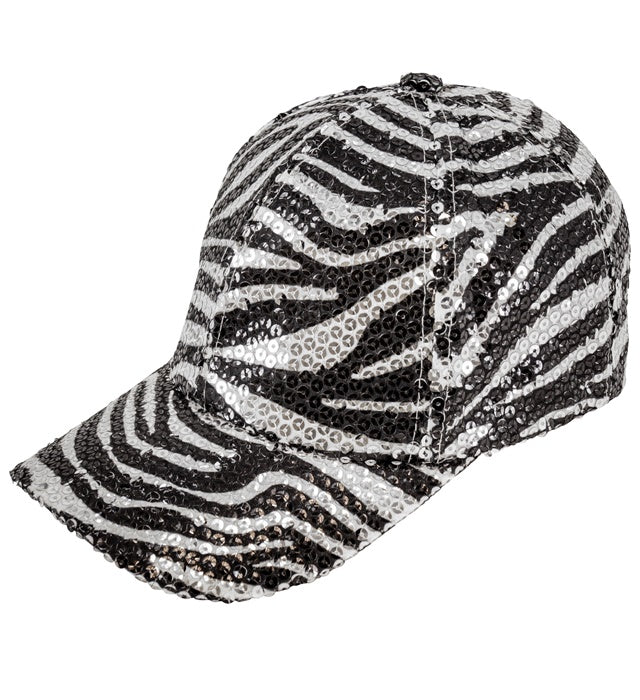 ANIMALIER ZEBRA SEQUIN CAP