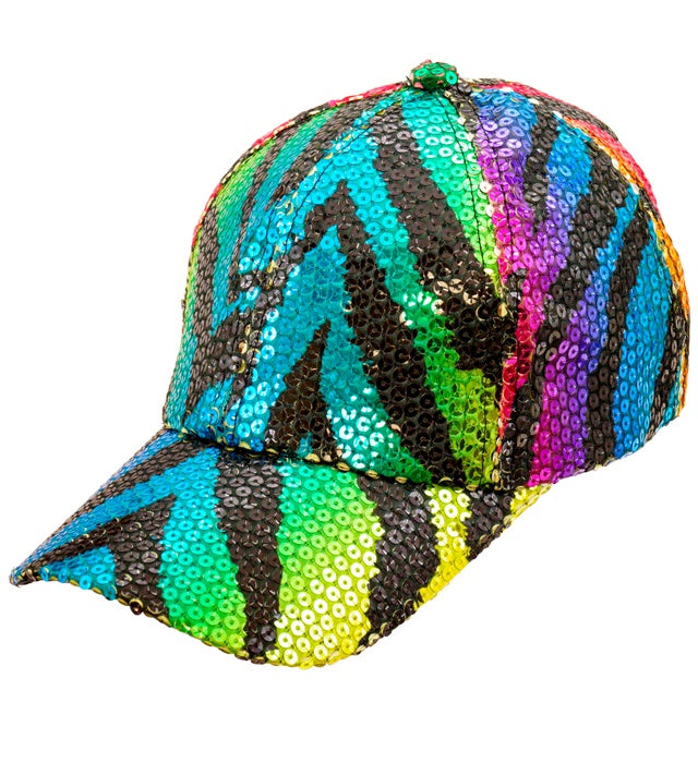 RAINBOW ANIMALIER TIGER SEQUIN CAP