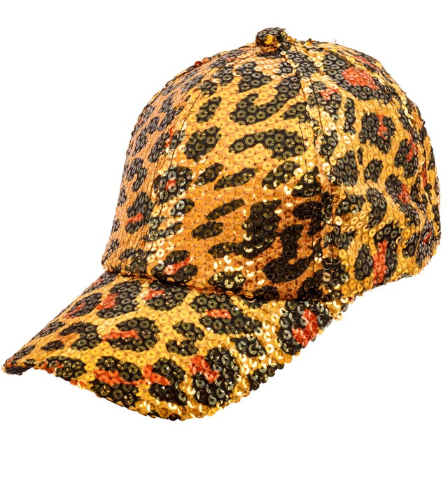 ANIMALIER LEOPARD SEQUIN CAP