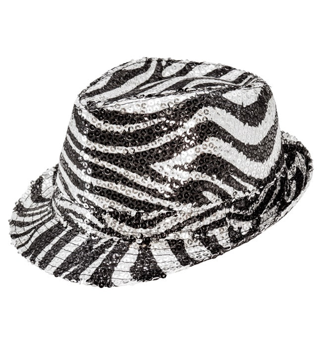 ANIMALIER ZEBRA SEQUIN FEDORA