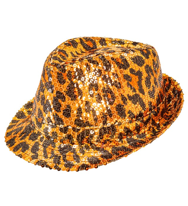 ANIMALIER LEOPARD SEQUIN FEDORA
