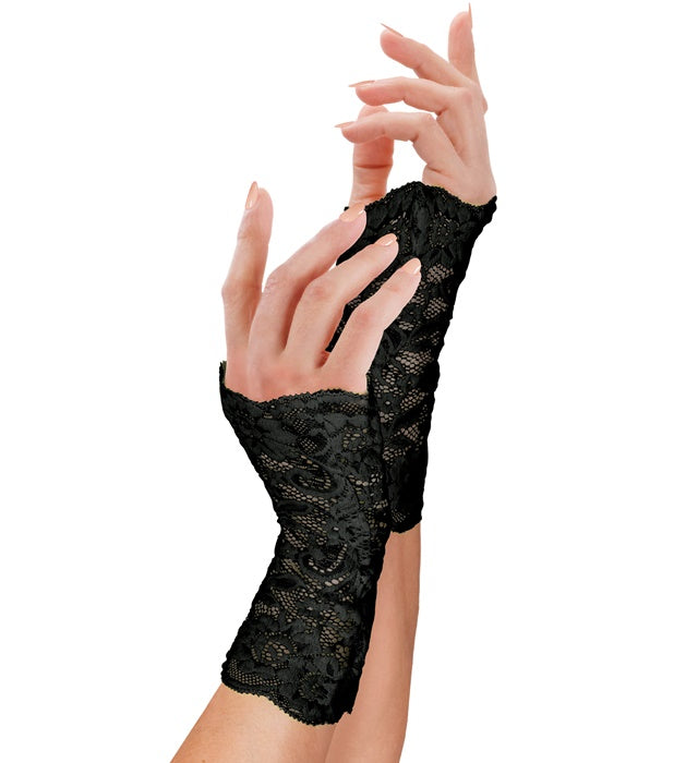 BLACK LACE GLOVES