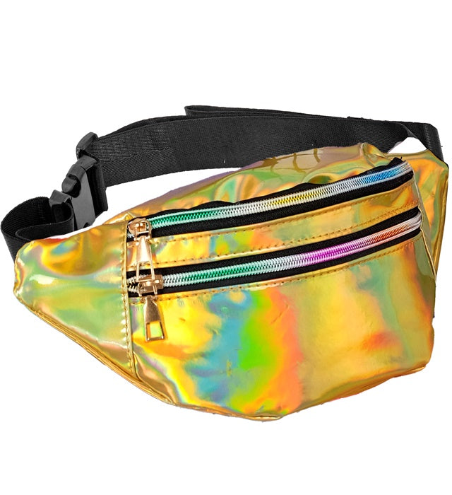 GOLD HOLOGRAPHIC BELT BAG