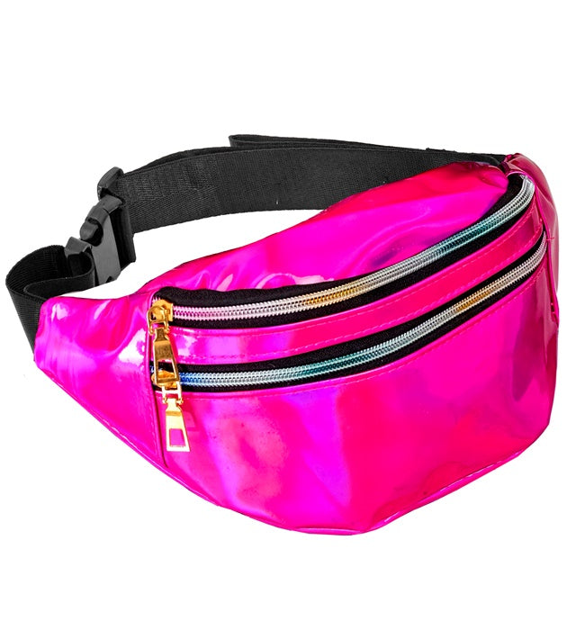 PINK HOLOGRAPHIC BELT BAG