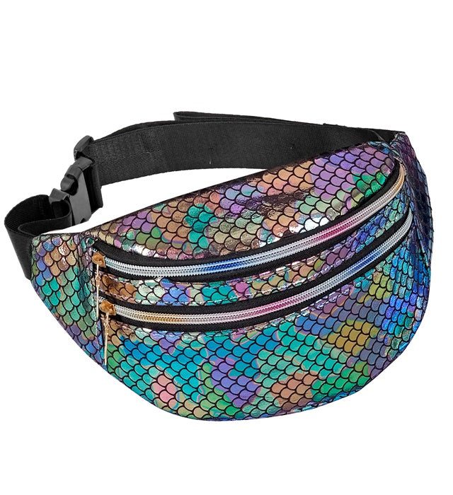 SCALES HOLOGRAPHIC BELT BAG