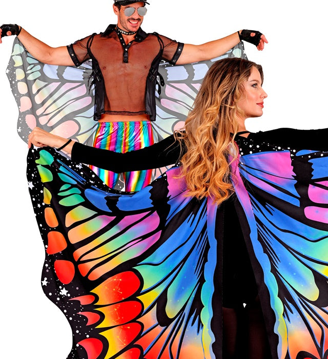 RAINBOW BUTTERFLY WINGS" 175 X 140 CM