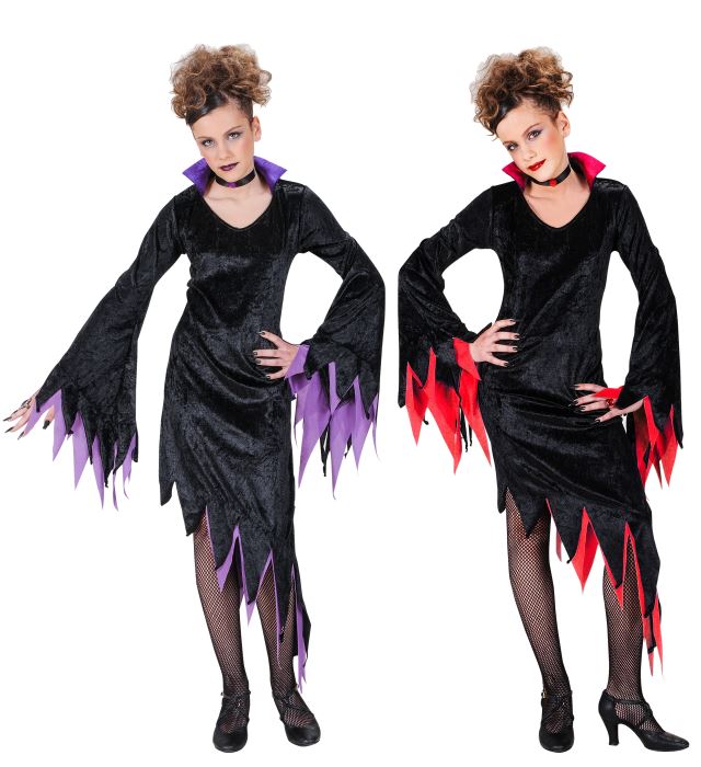 DARK MISTRESS" VELVET -2 COLORS ASS. (DRESS WITH COLLAR, CHOKER)