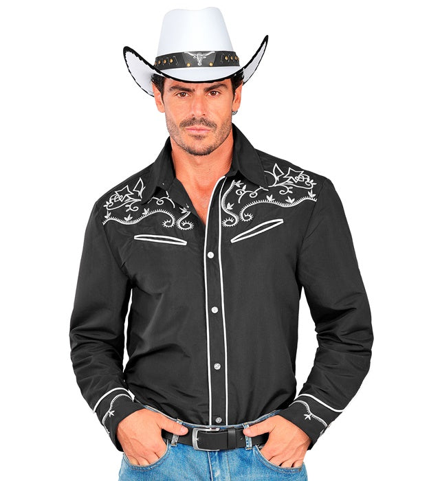 BLACK WESTERN COWBOY SHIRT