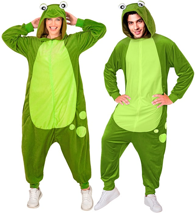 PLUSH ONESIE FROG" (HOODED JUMPSUIT)