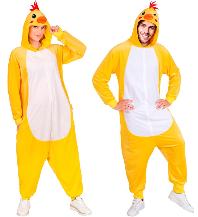 PLUSH ONESIE CHICK (HOODED JUMPSUIT) (costumes-unisex)