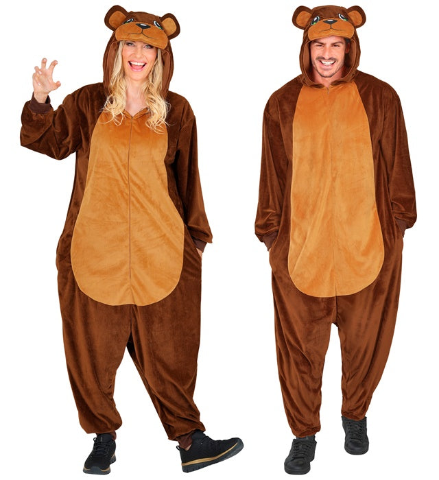 PLUSH ONESIE BEAR" (HOODED JUMPSUIT)