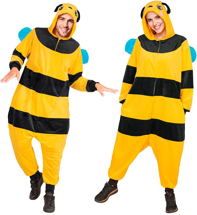 PLUSH ONESIE BEE" (HOODED JUMPSUIT)